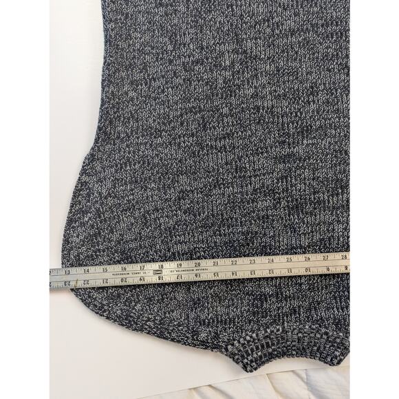 Athleta Wool Pinewood Black Marl Med Sweater Long Vest Dress Tunic M - Picture 6 of 8